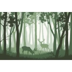  Fototapeta dla dzieci na wymiar rykowisko, las, jelenie dwk068