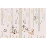  Fototapeta dla dzieci na wymiar drzewa, sarenki, zajączki, sowy, las dwk098