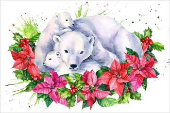  Fototapeta dla dzieci na wymiar niedźwiedzie polarne dwk175