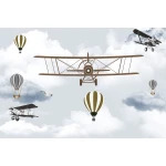  Fototapeta dla dzieci na wymiar samoloty i balony dwk272