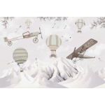 Fototapeta dla dzieci na wymiar samoloty, góry, balony dwk276