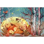  Fototapeta dla dzieci na wymiar śpiący lisek, las, ślimaczki dwk339