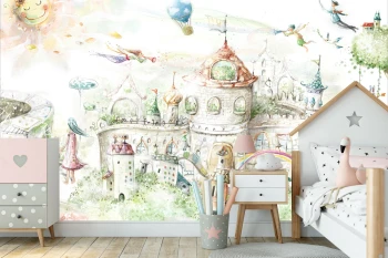  Fototapeta dla dzieci na wymiar zamek, bajka, wróżki dwk346