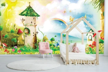  Fototapeta dla dzieci na wymiar leśny bajkowy świat dwk349