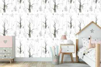  Fototapeta dla dzieci na wymiar las, drzewa MP025