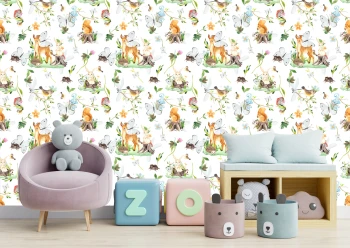  Fototapeta dla dzieci na wymiar leśne zwierzęta MP029