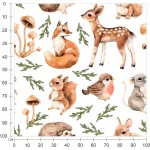  Fototapeta dla dzieci na wymiar leśne zwierzęta, sarenka, lisek MP031