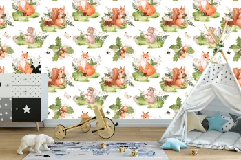  Fototapeta dla dzieci na wymiar wiewiórka, lisek MP034