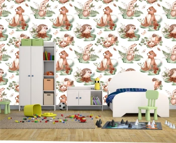  Fototapeta dla dzieci na wymiar niedźwiadek, lisek MP036