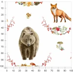  Fototapeta dla dzieci niedźwiedź, lis MP022