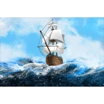  Fototapeta dla dzieci ocean, statek dwk116