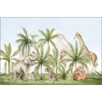  Fototapeta dla dzieci palmy, safari, dzikie zwierzęta M026