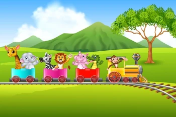  Fototapeta dla dzieci pociąg 1328