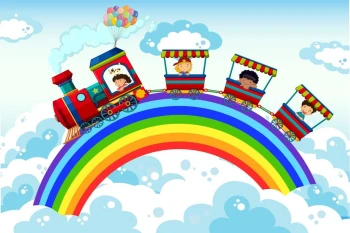  Fototapeta dla dzieci pociąg 1330