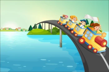  Fototapeta dla dzieci pociąg 1331