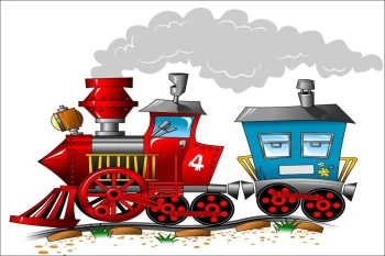  Fototapeta dla dzieci pociąg 1335