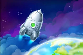  Fototapeta dla dzieci rakieta 71a