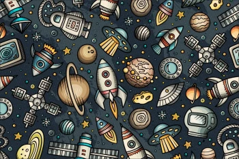  Fototapeta dla dzieci rakiety 2423