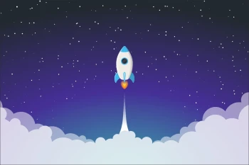  Fototapeta dla dzieci rakieta 2428