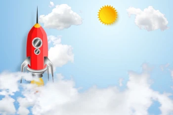  Fototapeta dla dzieci rakieta 2600