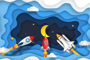  Fototapeta dla dzieci rakiety 2603