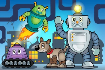  Fototapeta dla dzieci roboty 32a