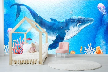  Fototapeta dla dzieci ryby, ocean, orka, podwodny świat dwk130