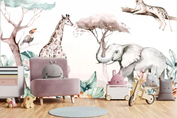  Fototapeta dla dzieci safari, Afryka M020