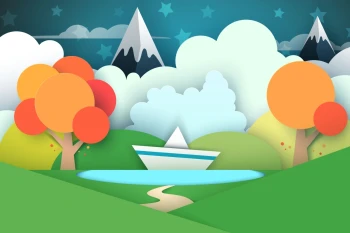  Fototapeta dla dzieci statek 2624