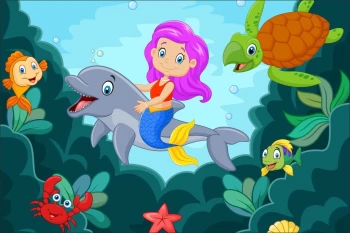  Fototapeta dla dzieci syrenka 1225