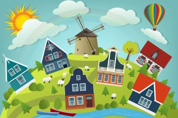  Fototapeta dla dzieci wiatrak 2596