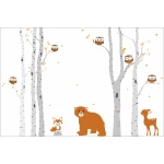  Fototapeta do pokoju dziecięcego lisek, miś, sówka dwk077