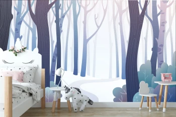  Fototapeta do pokoju dziecięcego las, drzewa dwk080