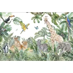  Fototapeta do pokoju dziecięcego safari, dżungla, dzikie zwierzęta, słoń dwk096