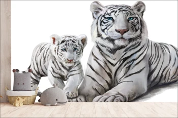  Fototapeta do pokoju dziecięcego tygrysy, dzikie koty, tygrysek dwk137