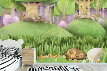  Fototapeta do pokoju dziecięcego leśny bajkowy świat dwk352