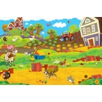  Fototapeta do pokoju dziecięcego farma, traktor, krówka, piesek dwk354