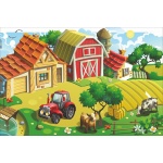 Fototapeta do pokoju dziecięcego wieś, farma, maszyny rolnicze dwk355