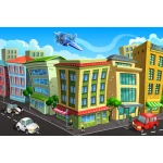  Fototapeta do pokoju dziecięcego miasto dwk372