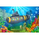 Fototapeta do pokoju dziecięcego łódź podwodna dwk377