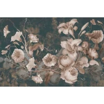  Fototapeta kwiaty na ciemnym tle, styl vintage 5504