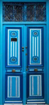   Fototapeta na drzwi drzwi niebieskie 914