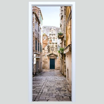  Fototapeta na drzwi uliczka 522a