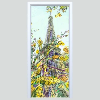  Fototapeta na drzwi Wieża Eiffla 015p