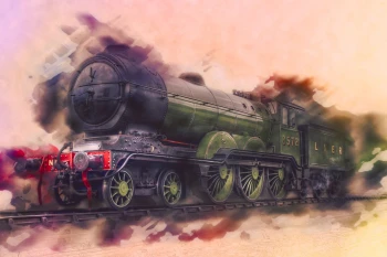  Fototapeta parowóz 3379