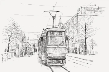  Fototapeta rysunek miasta 3935