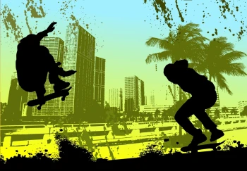  Fototapeta skateboarding 2697