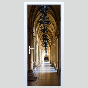  Fototapety na drzwi korytarz zamkowy 553a