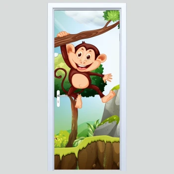  Fototapety na drzwi małpka 411s