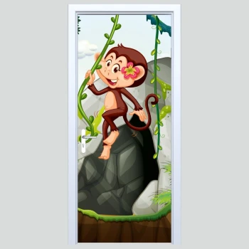  Fototapety na drzwi małpka 412s